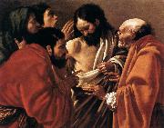 TERBRUGGHEN, Hendrick The Incredulity of Saint Thomas a oil on canvas